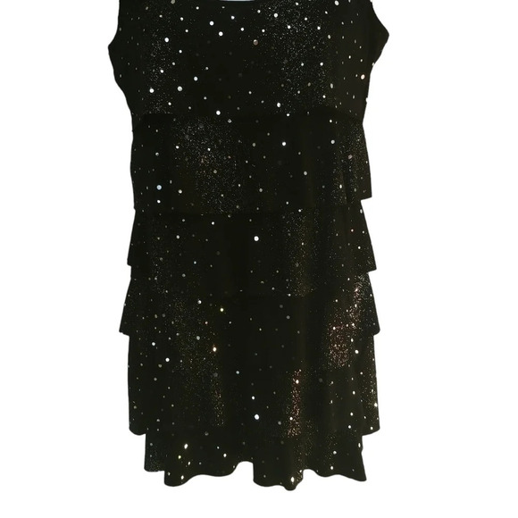 MIA Black Sparkles Multi-layered Top M - Picture 3 of 8